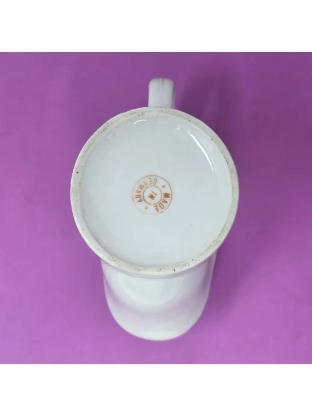 Vintage Made in‎ Germany White Ceramic Shaving Scuttle Mug Barber Cup From Leeds